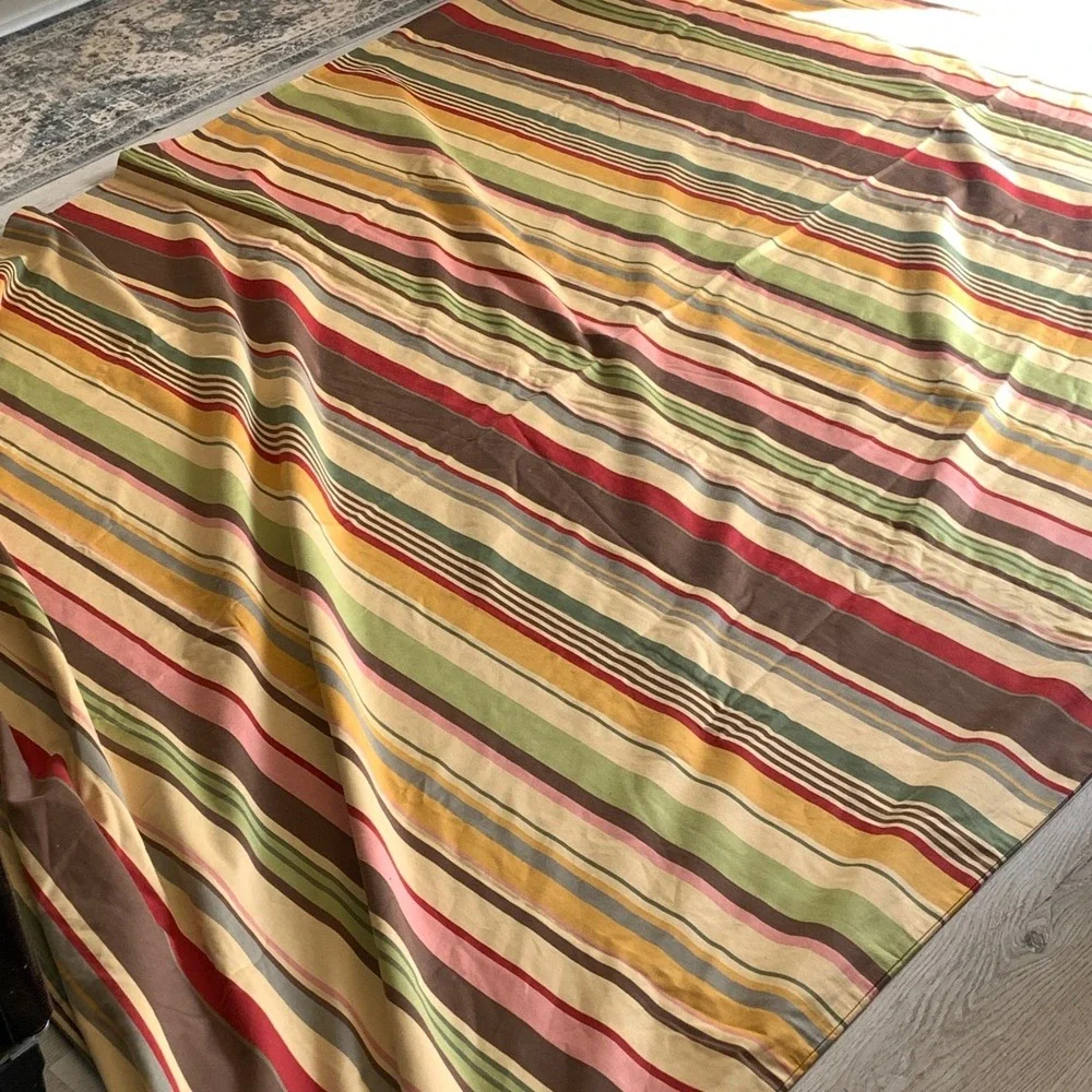 Pottery Barn Logan Multicolored Striped Duvet Cover Set Sz Twin